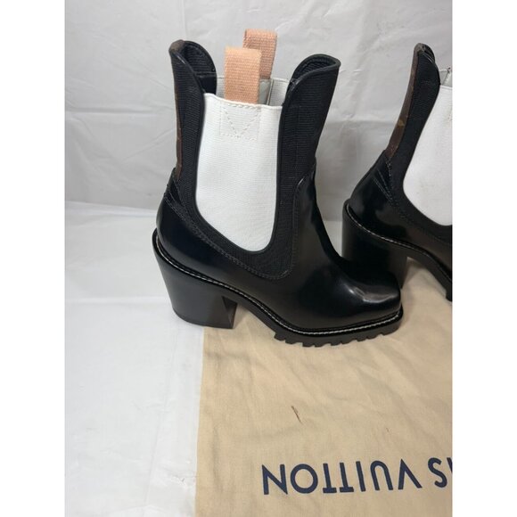 Louis Vuitton Black Leather Monogram Limitless Ankle Boot - Picture 12 of 16